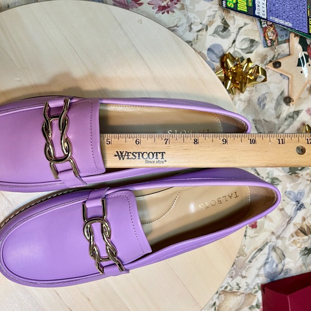 Talbots  Womens LAURA Loafer 8.5  Purple:Leather Slip On Academic NEW - Picture 10 of 10